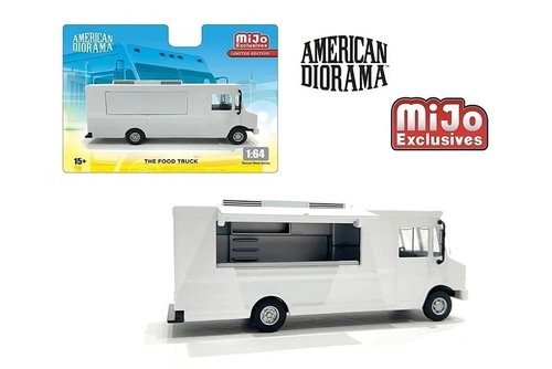 White food truck - truck, diecast
